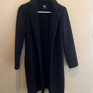 Zara - Women Black Long Coat - Small
